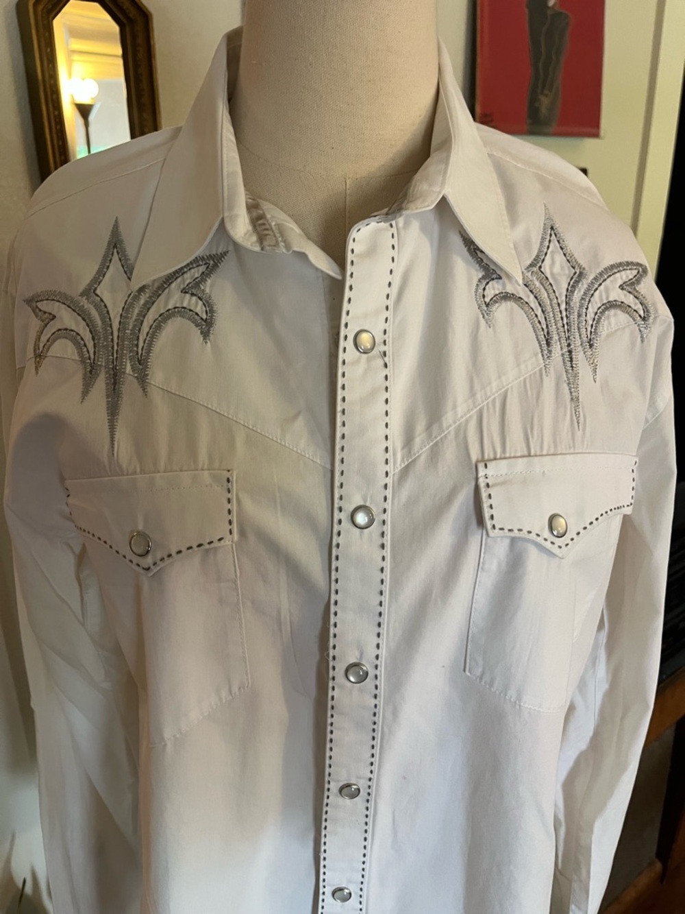 Rock 47 Embroidered Western  Shirt